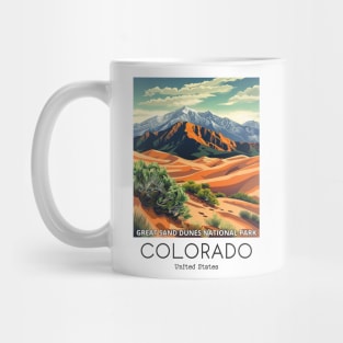 A Vintage Travel Illustration of the Great Sand Dunes National Park - Colorado - US Mug